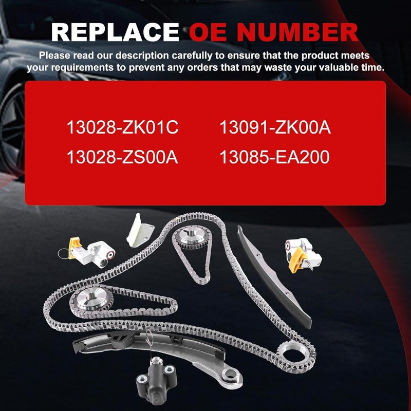 Autodevil Store Engine Timing Chain Kit 4.0L Fit for 2005-2015 Xterra Frontier, for 2012-2015 NV1500 NV2500 NV3500,for 2005-2012 Pathfinder for 2009-2012 Equator Car Parts Sets with Sprocket Guide Rail Tensioner - Image 2